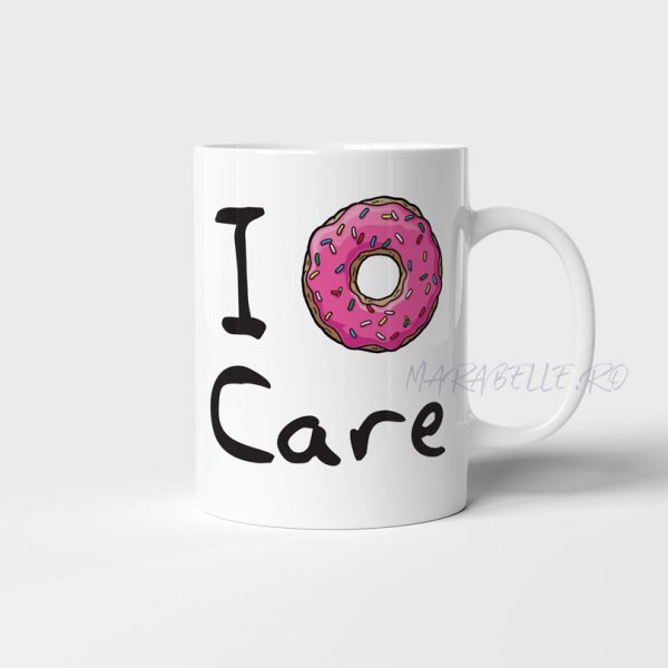 Cană cadou pentru bărbaţi - I Donut Care Cană cadou pentru bărbaţi - I Donut Care