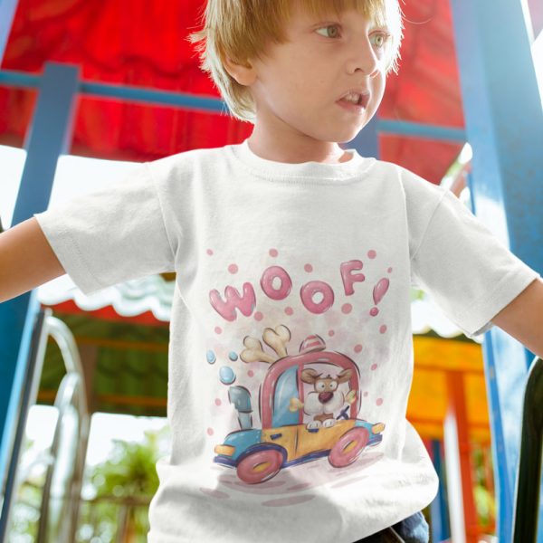 Tricou pentru copii cu Căţeluşul WOOF