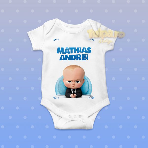 Body cu Boss Baby, personalizat cu nume Body cu Boss Baby, personalizat cu nume