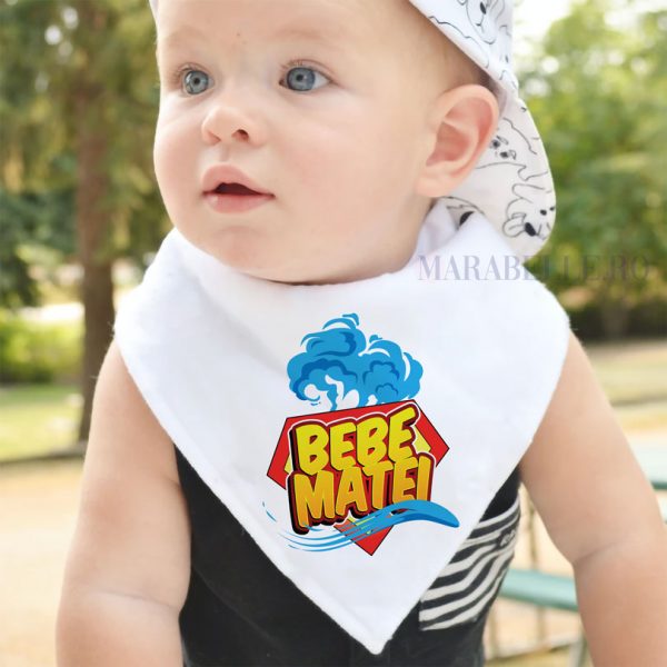 Eşarfă personalizată pentru bebeluşi, Super Bebe