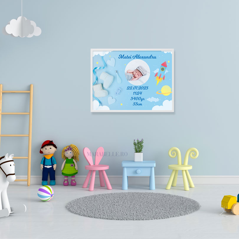 Poster cadou personalizat pentru camera bebeluşului