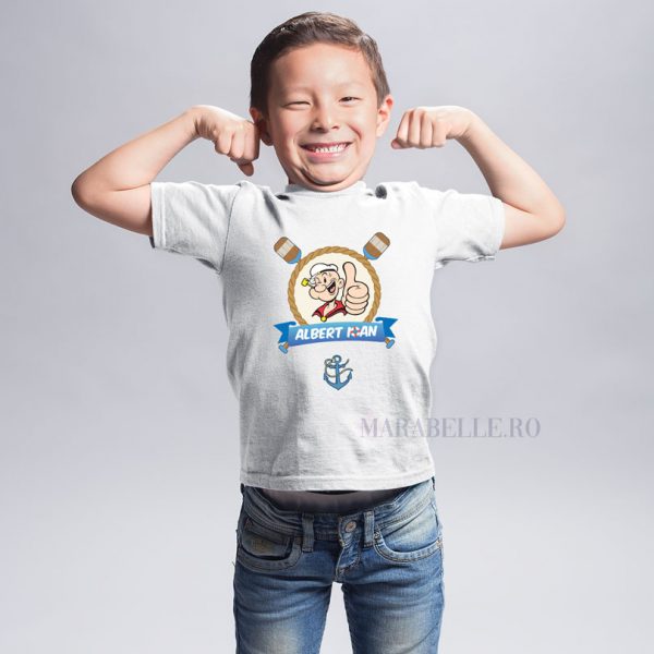 Tricou personalizat cu Popeye Marinarul Tricou personalizat cu Popeye Marinarul