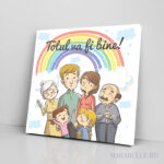 Tablou Canvas personalizat pentru familie, “Totul va fi bine!”