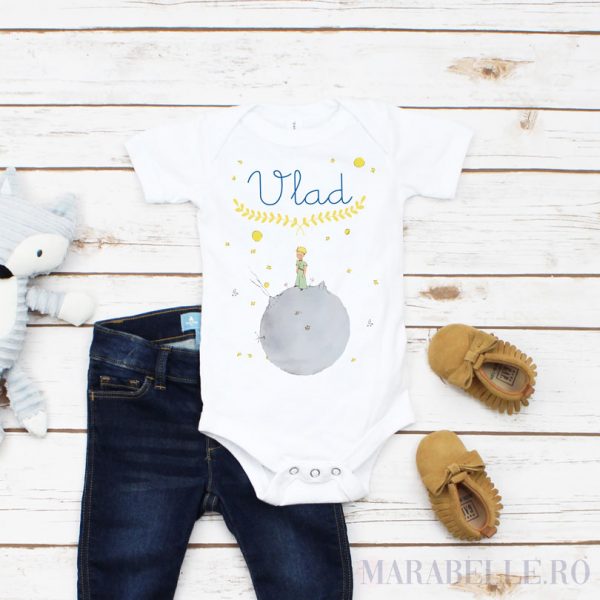 Body cu Micul Prinţ personalizat cu nume Body cu Micul Prinţ personalizat cu nume