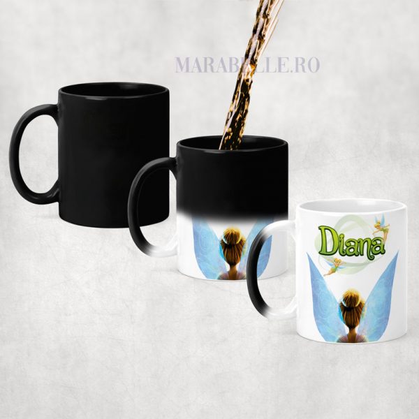 Cană cadou cu Clopoţica personalizată cu nume Cană cadou cu Clopoţica personalizată cu nume