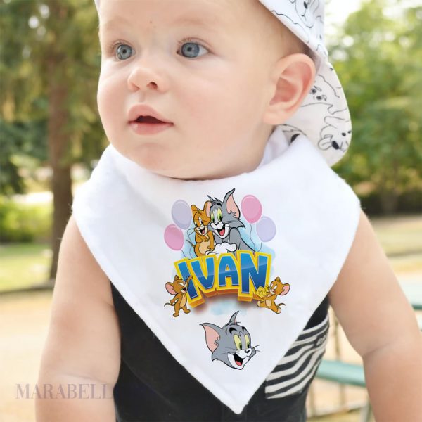 Eşarfă cadou pentru copii, personalizată cu Tom Şi Jerry Eşarfă cadou pentru copii, personalizată cu Tom Şi Jerry