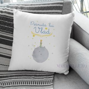 Pernă cadou cu Micul Prinţ pentru copii, personalizată
