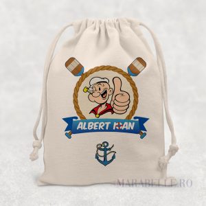 Sacoşică personalizată cu Popeye Marinarul