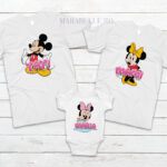 Set de tricouri cu Mickey Mouse pentru aniversări