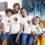 Set de 4 tricouri cu tematica Royal, personalizate cu nume