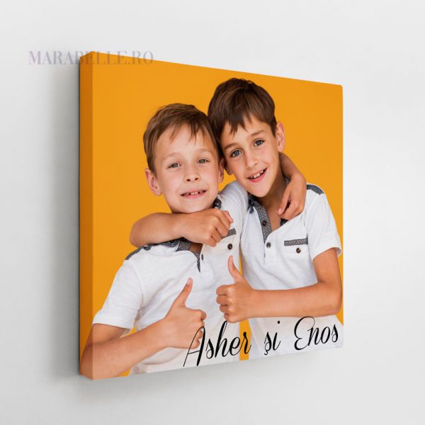 Tablou Canvas pentru fraţi, personalizat cu poză şi text Tablou Canvas pentru fraţi, personalizat cu poză şi text