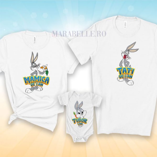 Body şi tricouri aniversare cu Bugs Bunny