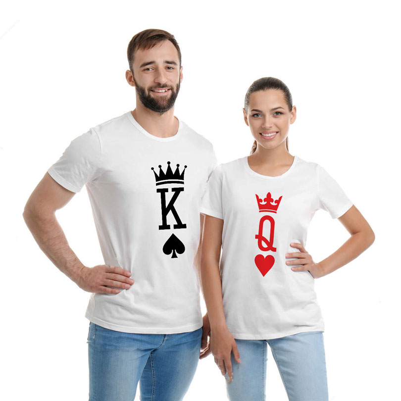 Tricouri King and Queen pentru cupluri