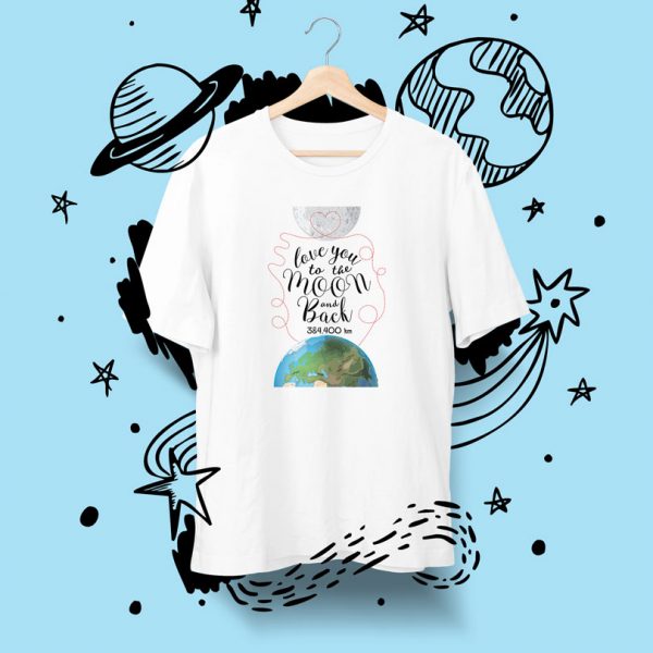 Tricou îndrăgostiţi Love You to The Moon and Back, 2 variante Tricou îndrăgostiţi Love You to The Moon and Back, 2 variante