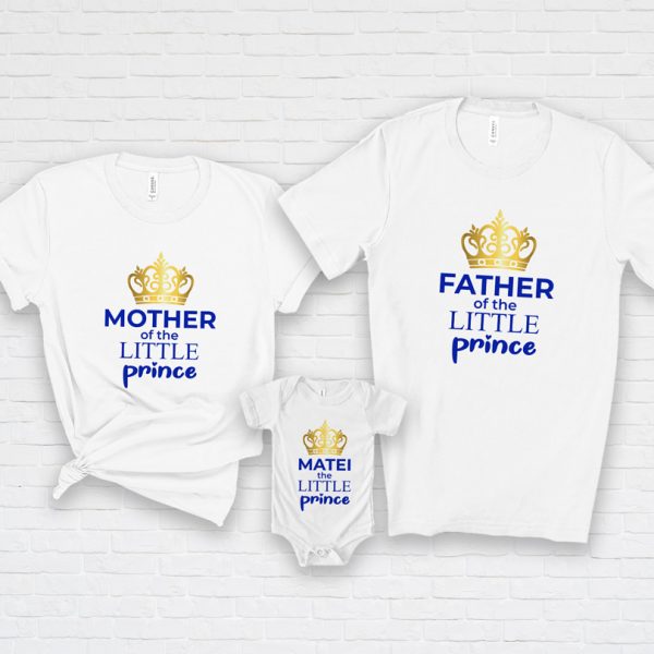 Tricouri aniversare Little Prince Roial, tăiere de moţ, coroană