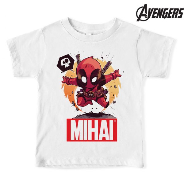 Tricou Deadpool personalizat cu nume, Marvel, Avengers