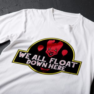 Tricou Horror - We all float down here, IT, Jurassic Park