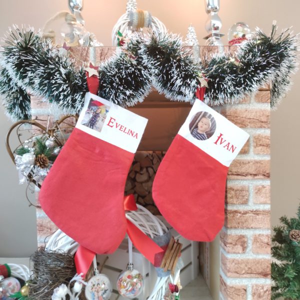 Ciorap decorativ pentru Crăciun, personalizat cu nume Ciorap decorativ pentru Crăciun, personalizat cu nume