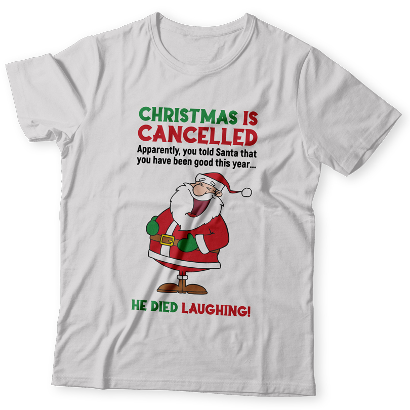 Tricou amuzant pentru Crăciun, Christmas is Cancelled