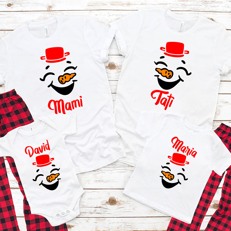 Tricouri Happy Snowman pentru cel mai fericit Crăciun, mânecă scurtă