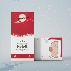 Ciocolată pentru Crăciun personalizată cu mesaj