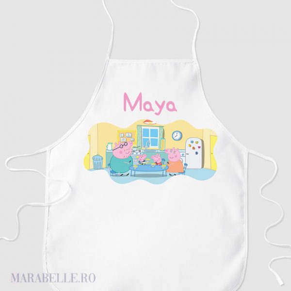 Şorţ cu Peppa Pig personalizat Şorţ cu Peppa Pig personalizat