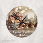 Ceas pentru Crăciun personalizat cu mesaj