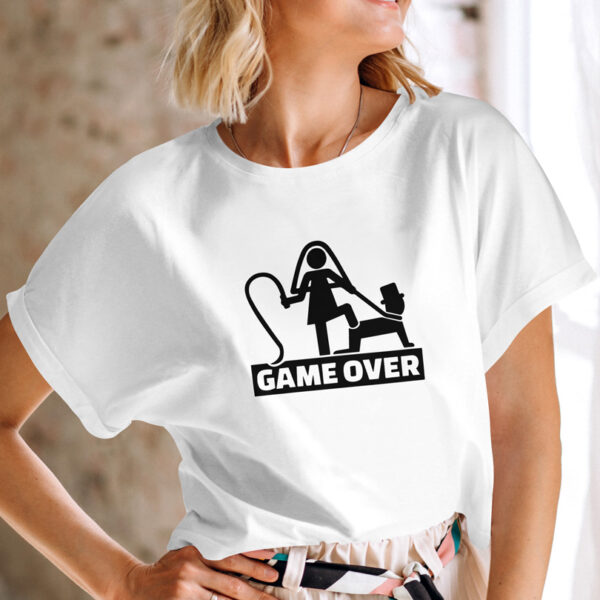 Tricou Game Over, petrecerea burlăciţelor Tricou Game Over, petrecerea burlăciţelor